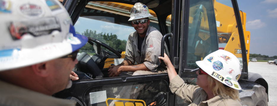 Group of employees happy in their work